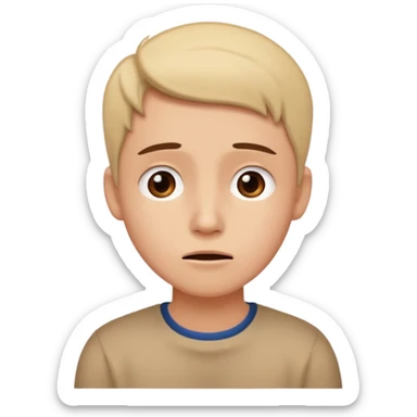 A person talking to the audience his age is 30 with deep feeling of sadness additionally lovely face sticker