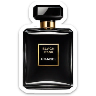 black Chanel  perfume  sticker