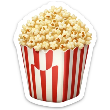 One piece of popped popcorn  sticker