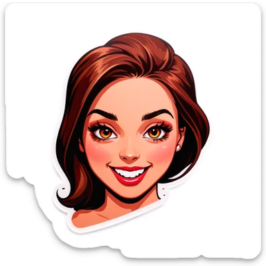 Girl with a sexy Face like as she is having fun  sticker