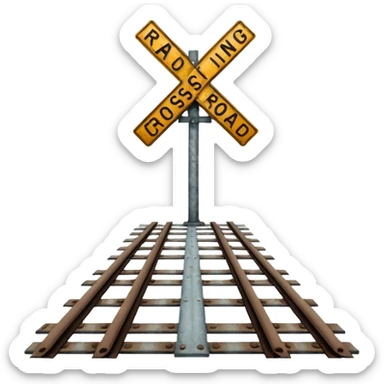 Railroad crossing  sticker