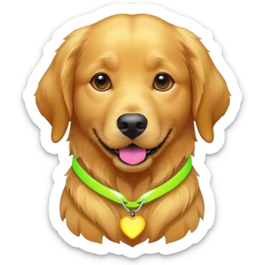 DOG wearring neon fashion sticker