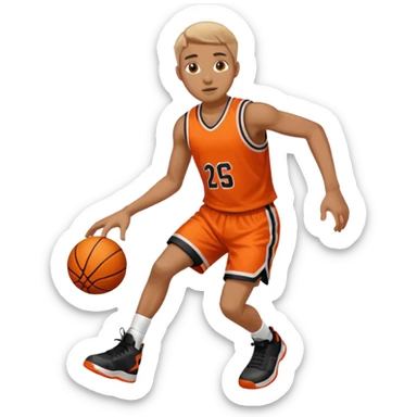 A person who plays basketball sticker