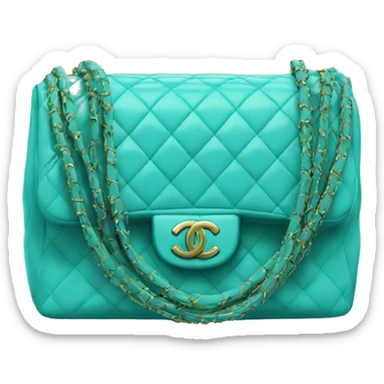 chanel bag turquoise  sticker