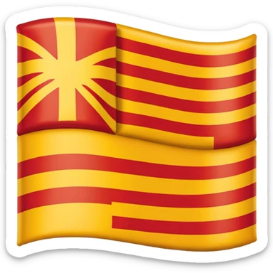 bandeira da Catalunha estilo emoji whatsapp sticker