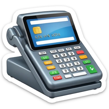 credit card at a point of sale sticker