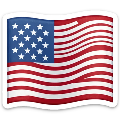 American flag in distress, upside down, stars in the bottom left corner, accurate flag proportions, simple clear design, no text sticker