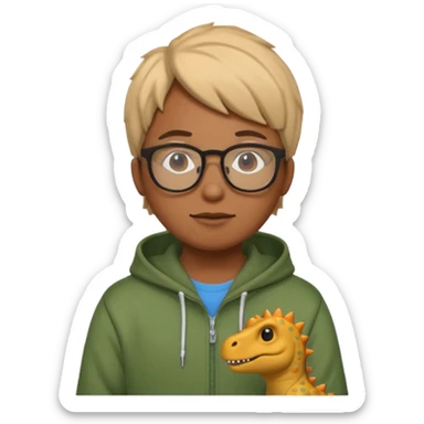 dinosaurio programador sticker