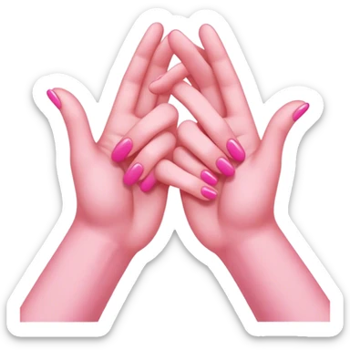 Two pinkies interlocked  sticker