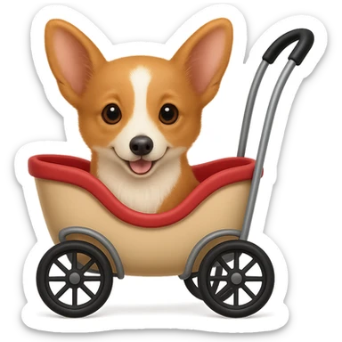 Make the corgi slim and extra cute, keeping a realistic look in the style of Apple emojis, with no background. sticker