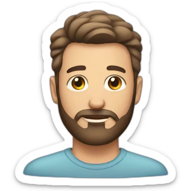 A man with beard and square hairstyle sticker