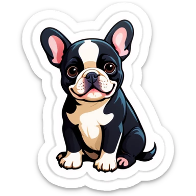  Sweet baby French bulldog  sticker