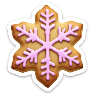 pink snowflake cookie  sticker