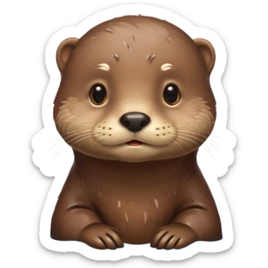 otter having an idea sticker