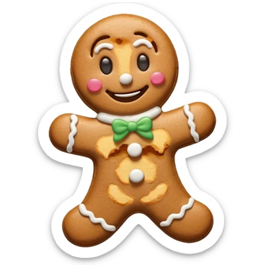 gingerbread man cookie sticker