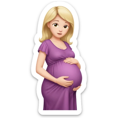 pregnant mother with her hands on womb sideways photo sticker
