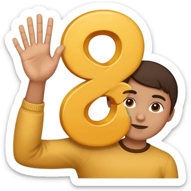 replace the ice cream with the numbers 6 and 7 holding his hands doing this emoji 🫴 and the left is the same emoji but flipped sideways then make the emojis 6️⃣7️⃣ go in each so six gos in the left hand and seven goes in the right hand now make the last picture have a 7 in the right hand sticker
