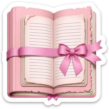 a cute baby pink scrap journal  sticker