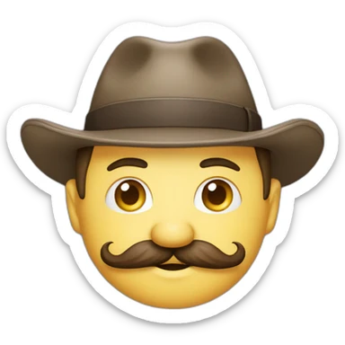 Vieux moustache casquette sticker