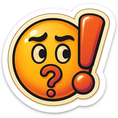 confusion ass exclamation mark
 sticker