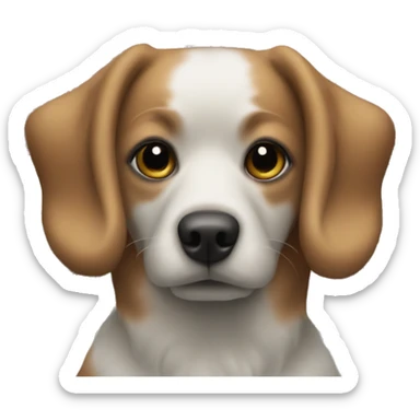 Dog with a sign that’s says I love nyc sticker