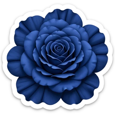rose shape flower, no stem, now make it a dark indigo color sticker