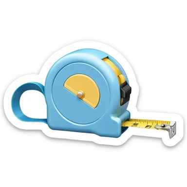 Light blue measuring tape sticker