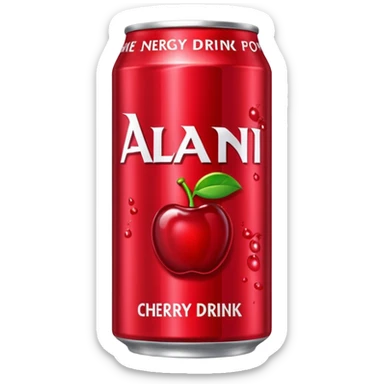 Alani energy drink cherry pop sticker