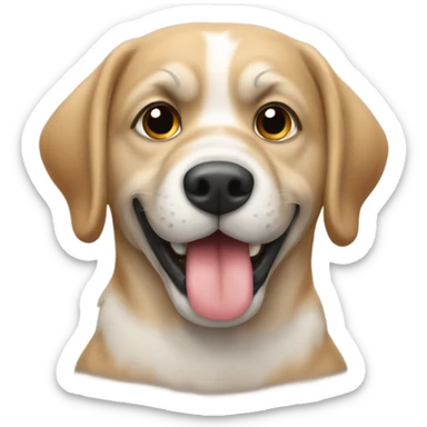 Perro enojado persiguiendo a alguien sticker