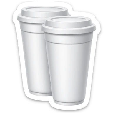 two styrofoam cups sticker