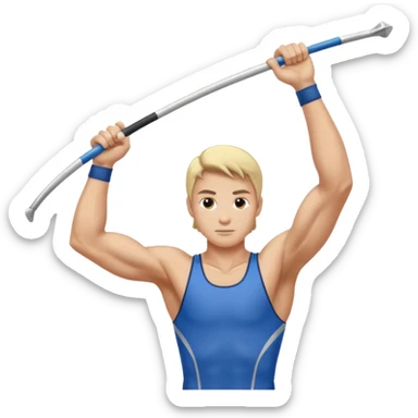 Pole vaulter from 👩🏻‍🦯 sticker