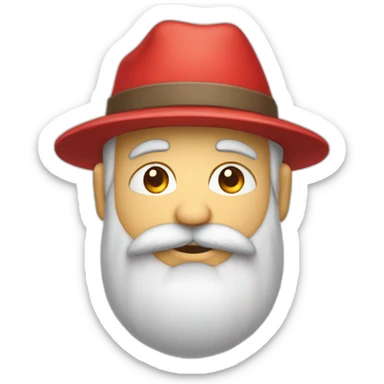 Kabouter met rode punt muts en witte baard sticker
