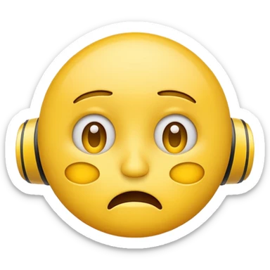 dizzy face emoji with a low mobile battery icon, expressing the need to charge sticker