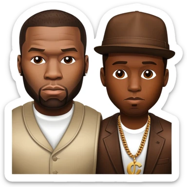 50 cent  and p diddy sticker