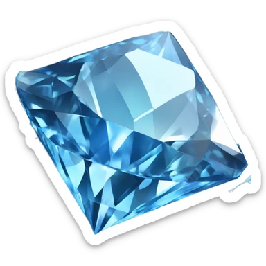 a blue diamond followed by the word 'Facet'.  i don't want just a diamond, but somethinng to make people think of a facet within a diamond sticker
