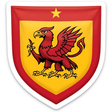 Bandera de españa con un águila marrón en el escudo sticker