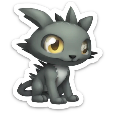 cute cool edgy Digimon-Fakemon-animal full body sticker