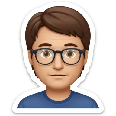 homme cheveux µbrun age moyen blanc lunettes sticker