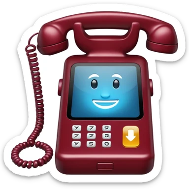 maroon phone sticker
