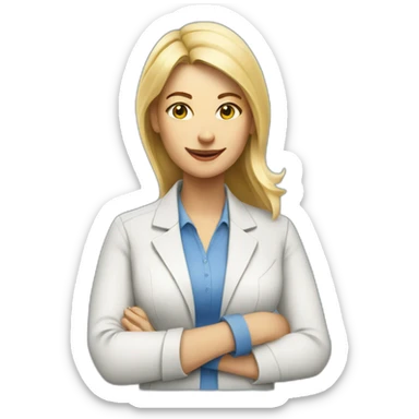 woman architect with blueprints sticker