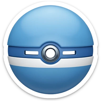blue pokeball emoji with a white stripe sticker