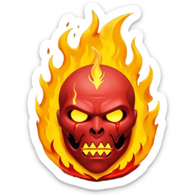 Blood of chaos in god of war with burn fire sticker