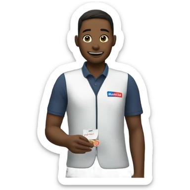 Gas station clerk sticker