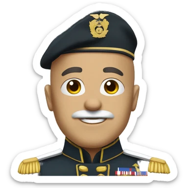 Bald lieutenant dan sticker