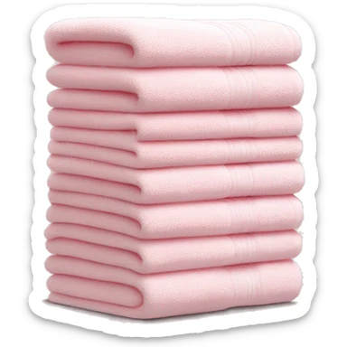 Light pink stacked towels sticker