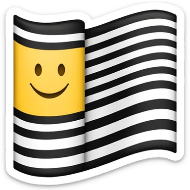 A flag emoji similar to German flag but replace color red with white sticker