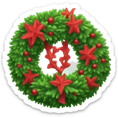 Red Christmas reef sticker