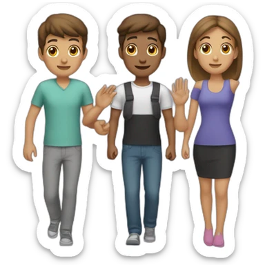 2 personas dandose un apreton de manos  sticker