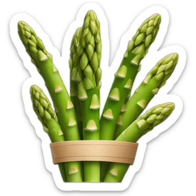 Fashionable asparagus sticker