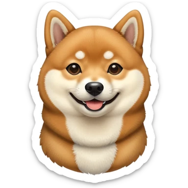 Black and Tan Shiba Inu smiling sticker